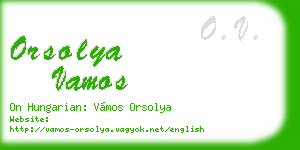 orsolya vamos business card